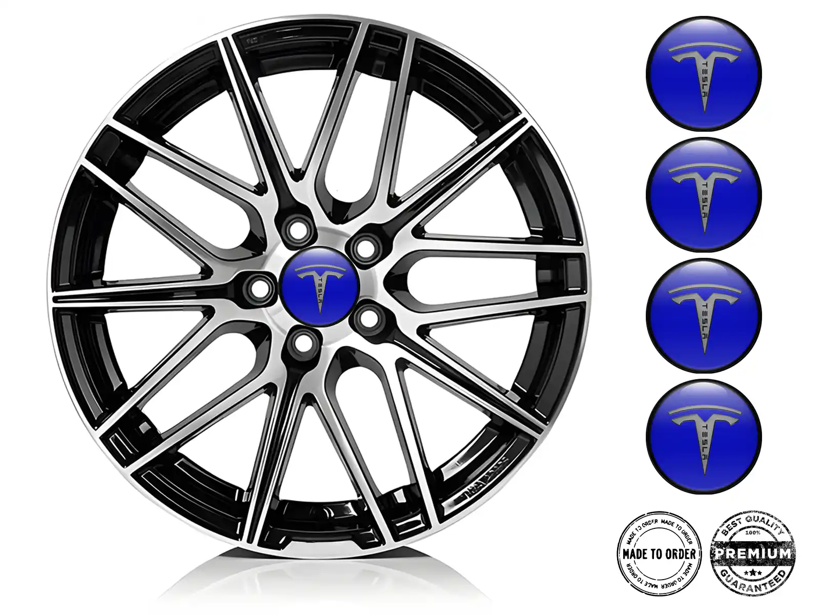 Tesla Silicone Stickers Edition Custom Wheel Labels